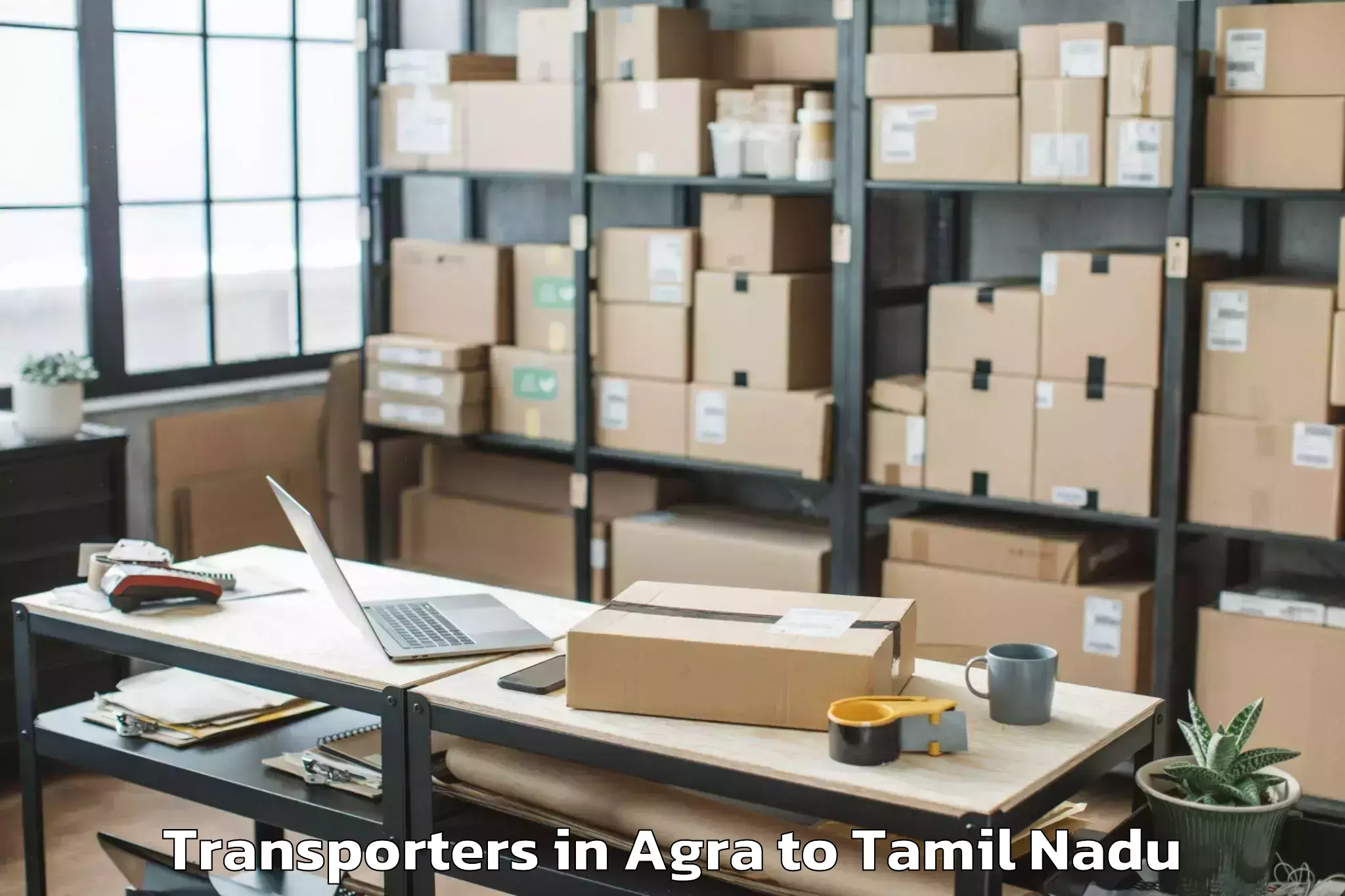 Top Agra to Valavanur Transporters Available